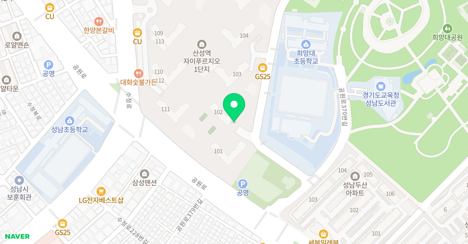 리드인 국어학원 희망대초점 위치