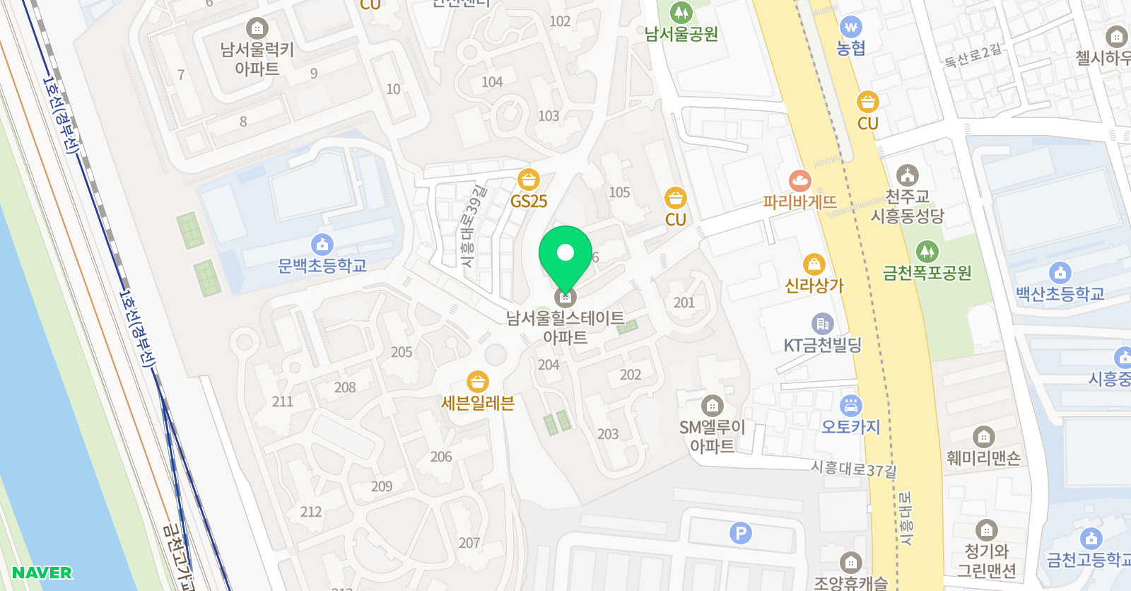 YBM잉글루 문백제1캠퍼스 위치
