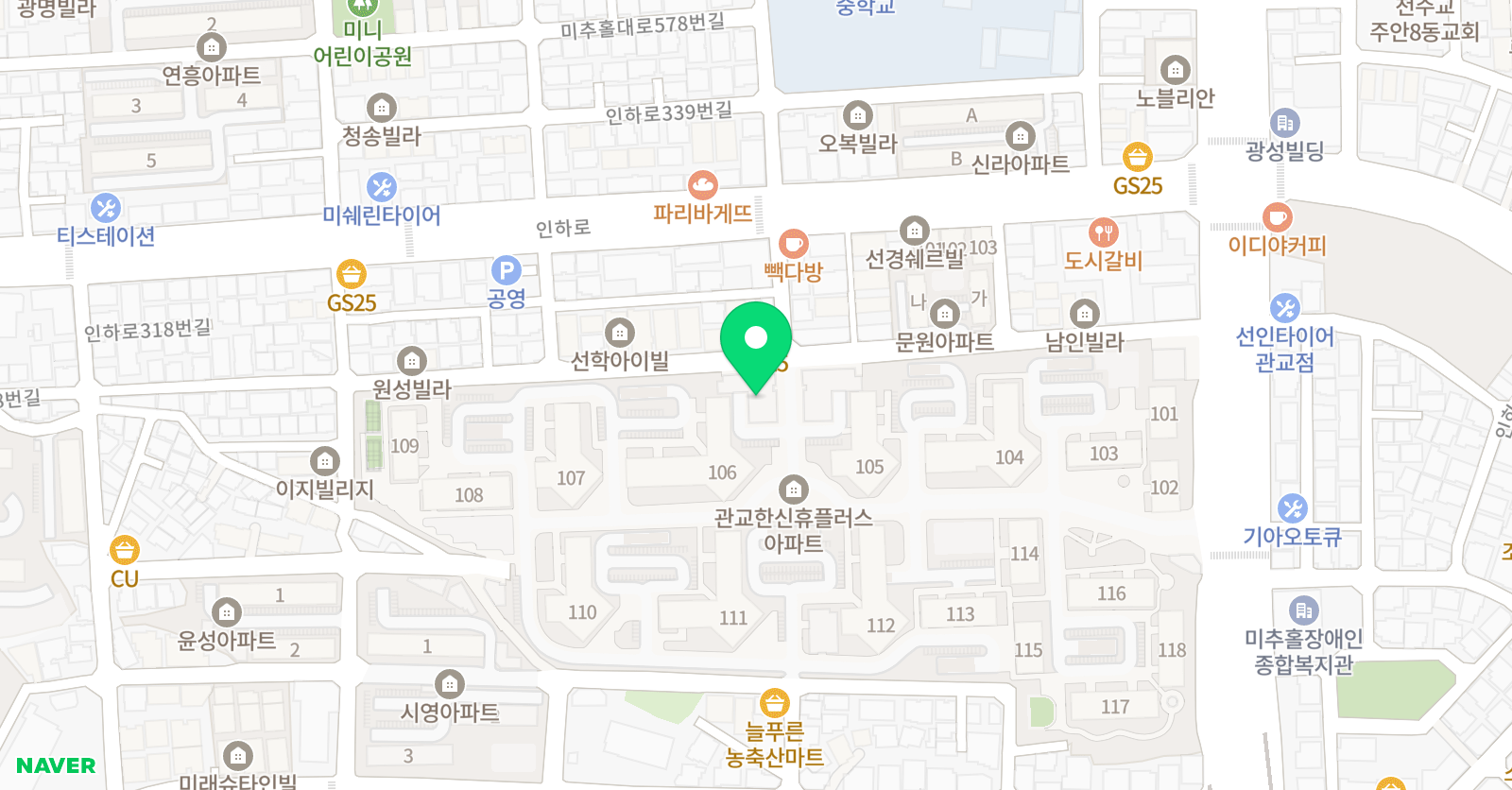 삼성 영어 쎈 수학학원 위치