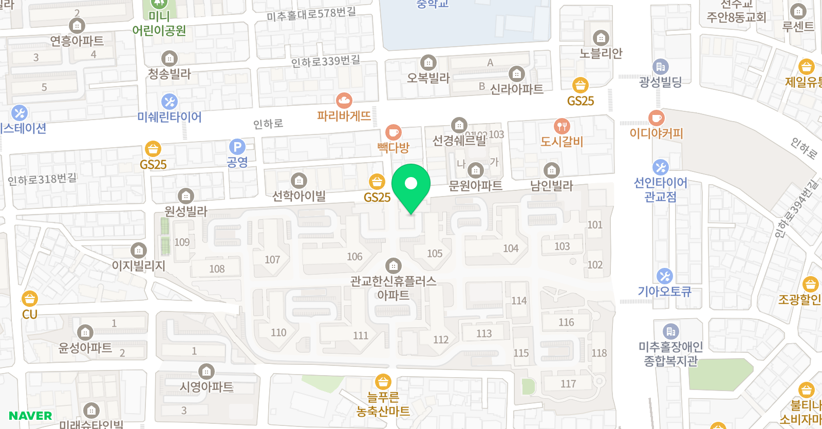 우주 논술교습소 관교한신휴플러스점 위치