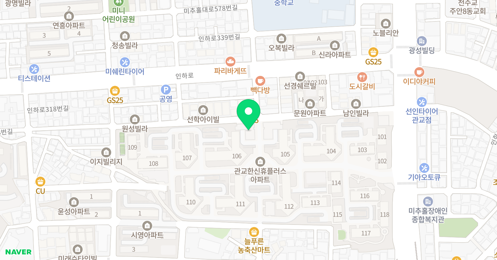 쎈수학러닝센터 관교한신교습소 위치