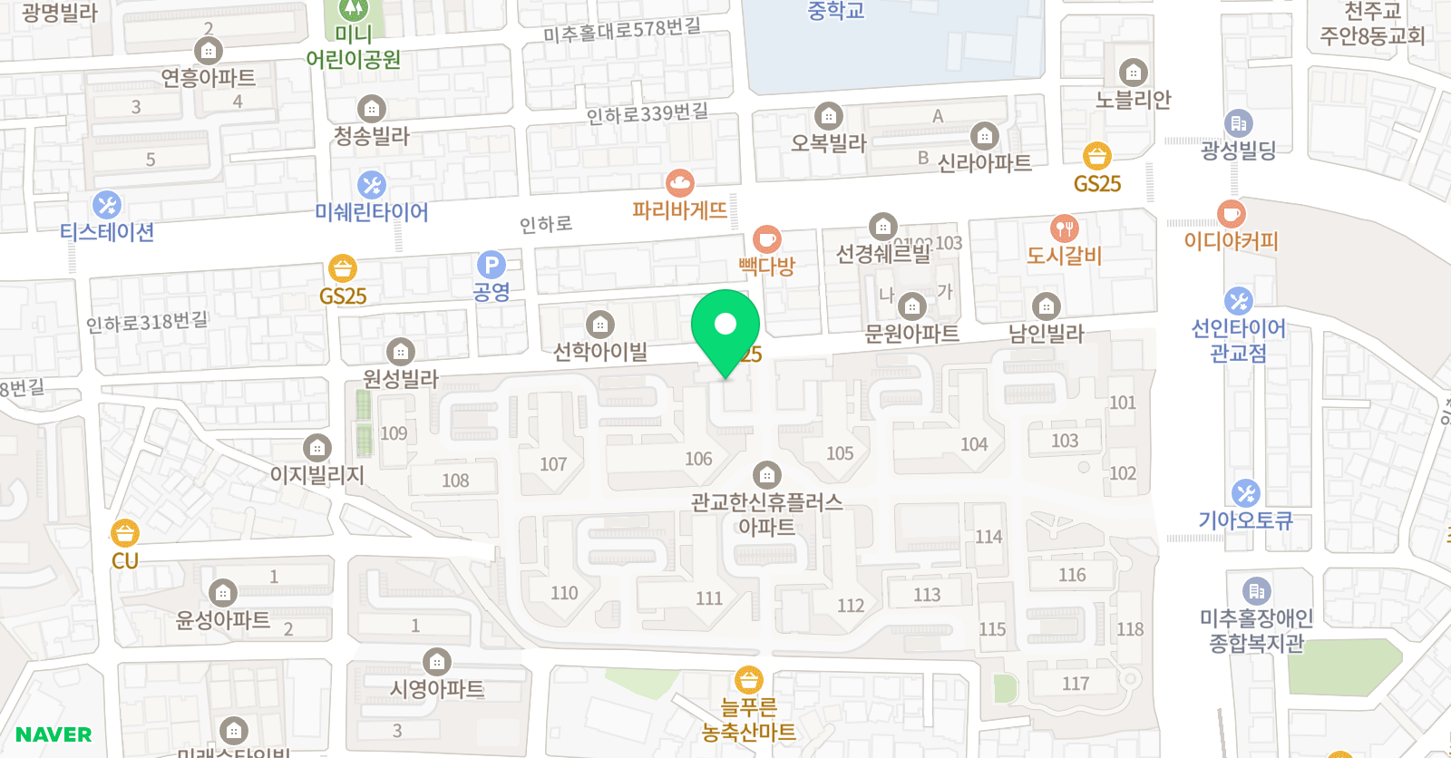 용이사는 수학교습소 위치