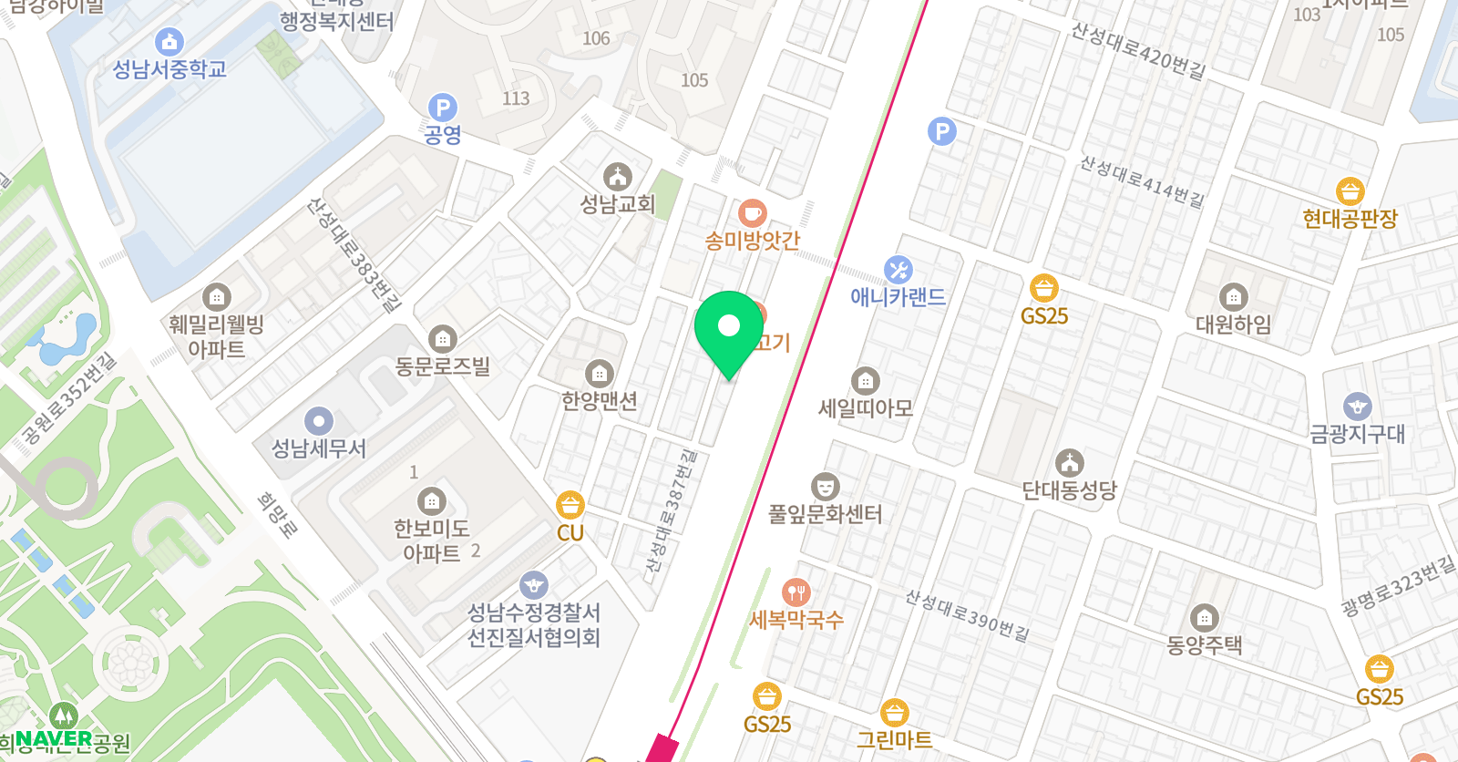 성남엘리트 영어교습소 위치