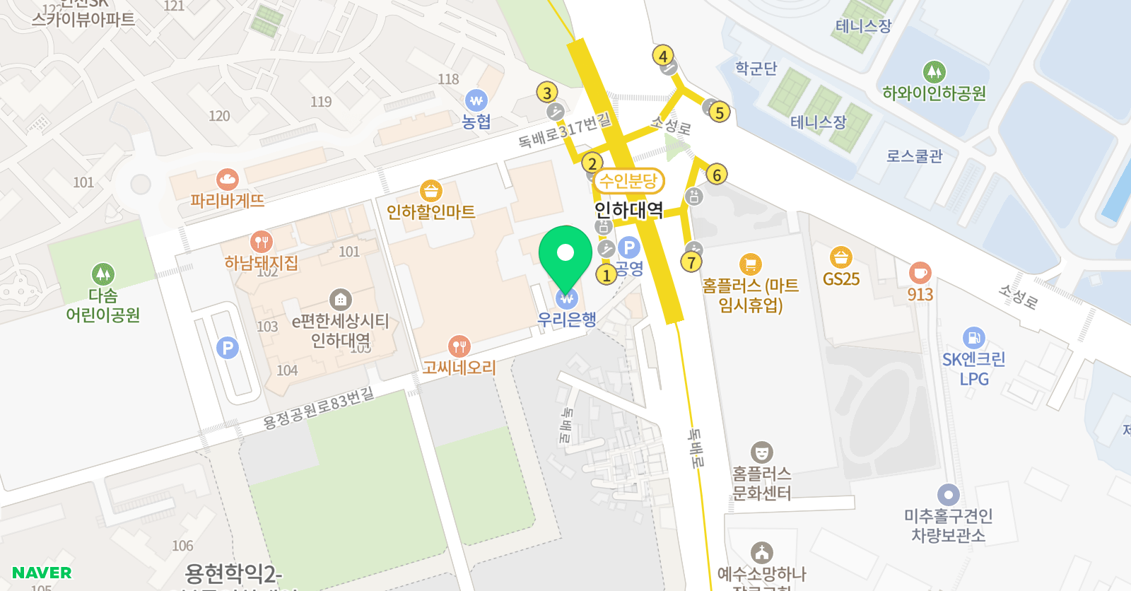 TMS이룸 수학학원 위치