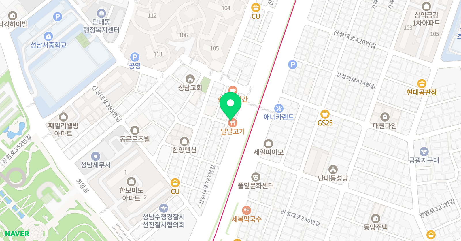 하이탑뉴명성 영어수학학원 위치