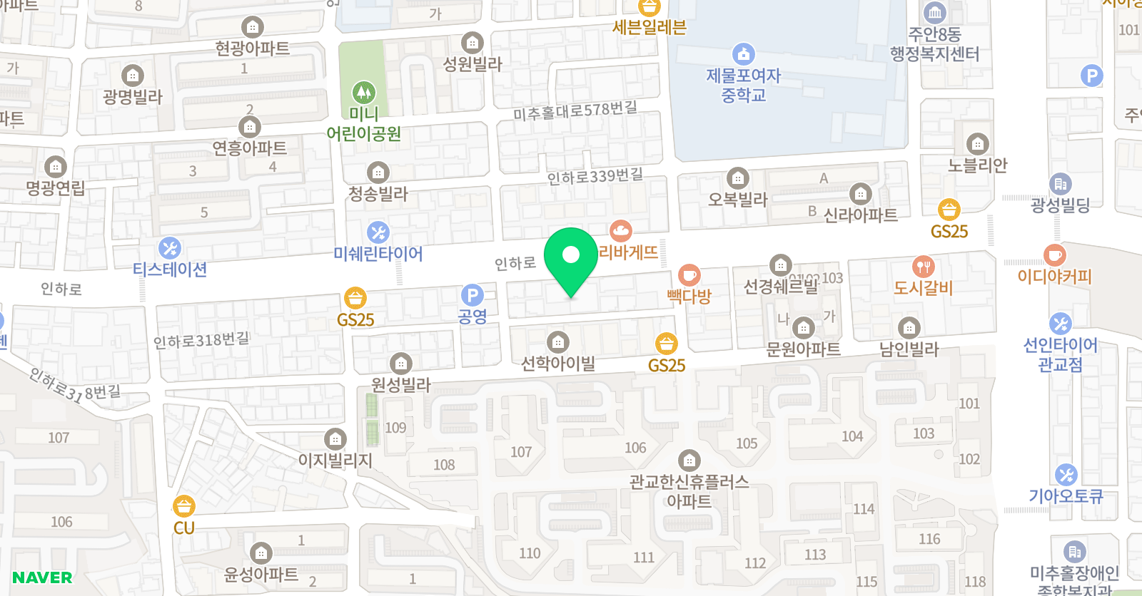 정선생 일등급 수학학원 위치