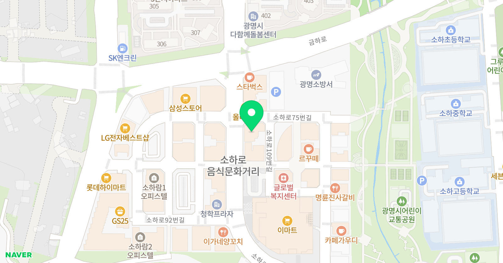 코어 영어 위치