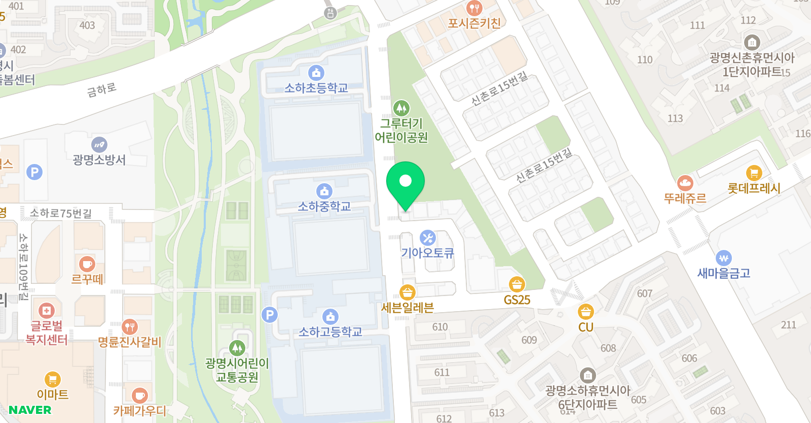 매티스트 수학 소하분원 위치