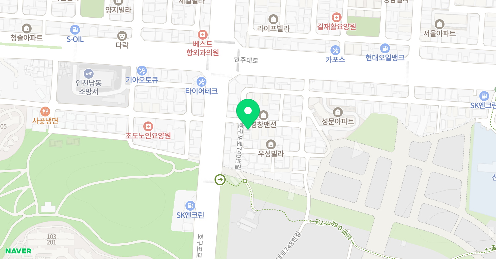 남동구유소년야구클럽 위치
