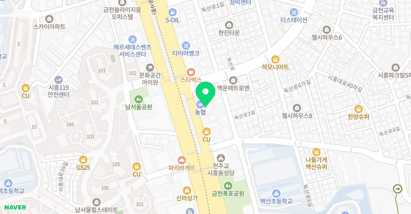 JC 영어 위치
