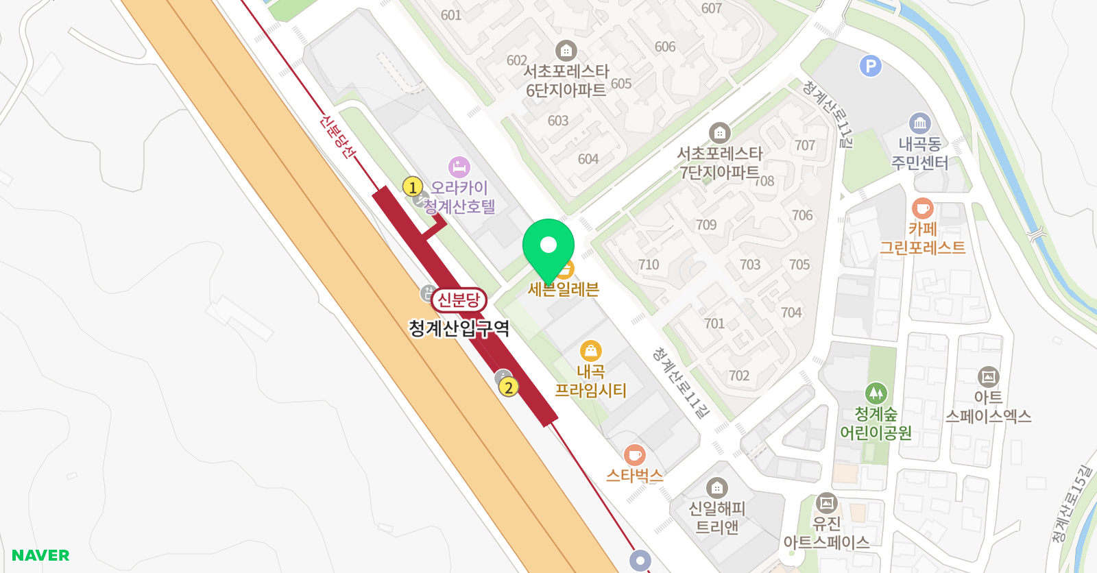 잉글리시아이 영어학원 내곡점 위치