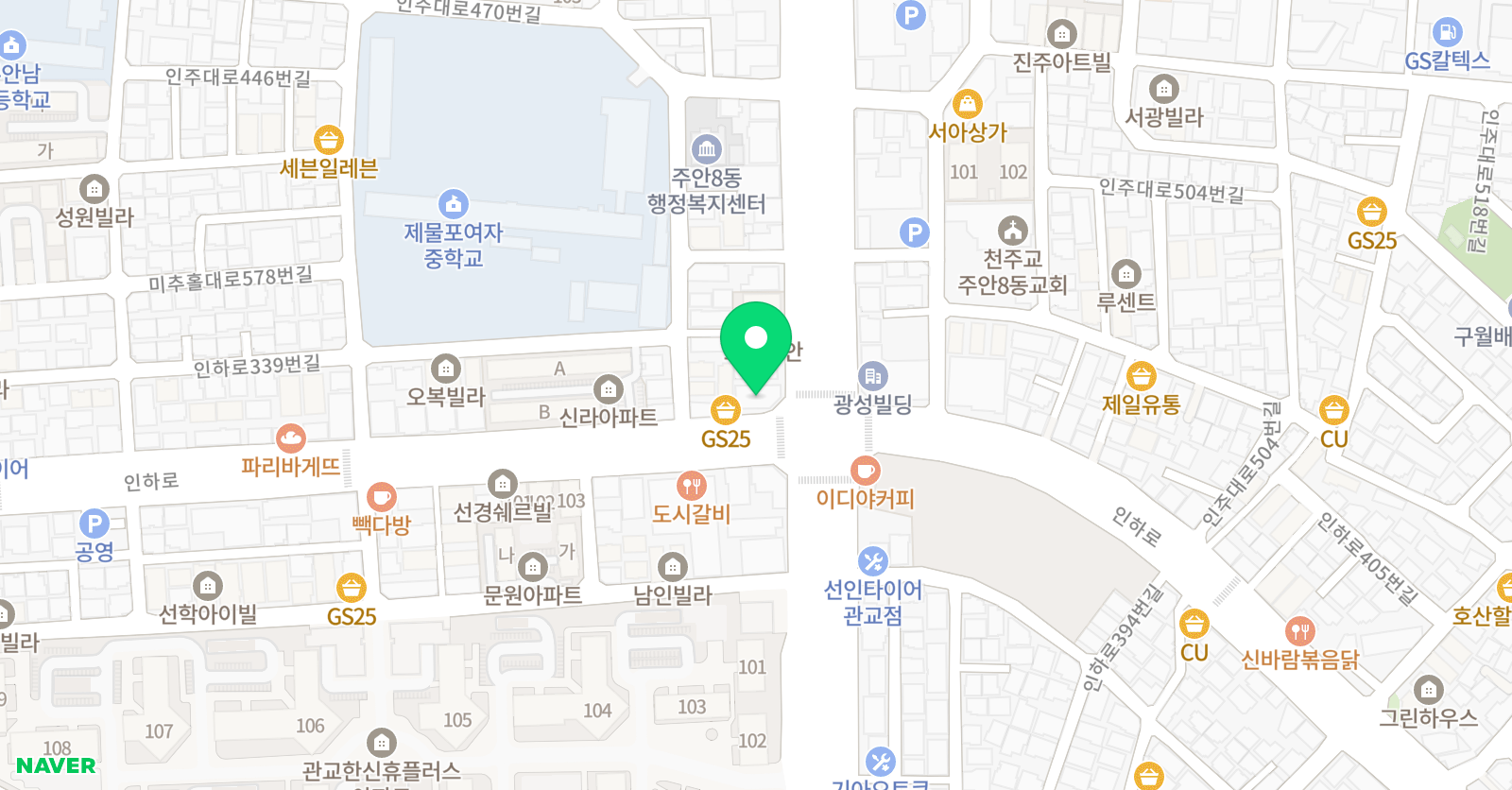 비트윈수학학원 위치