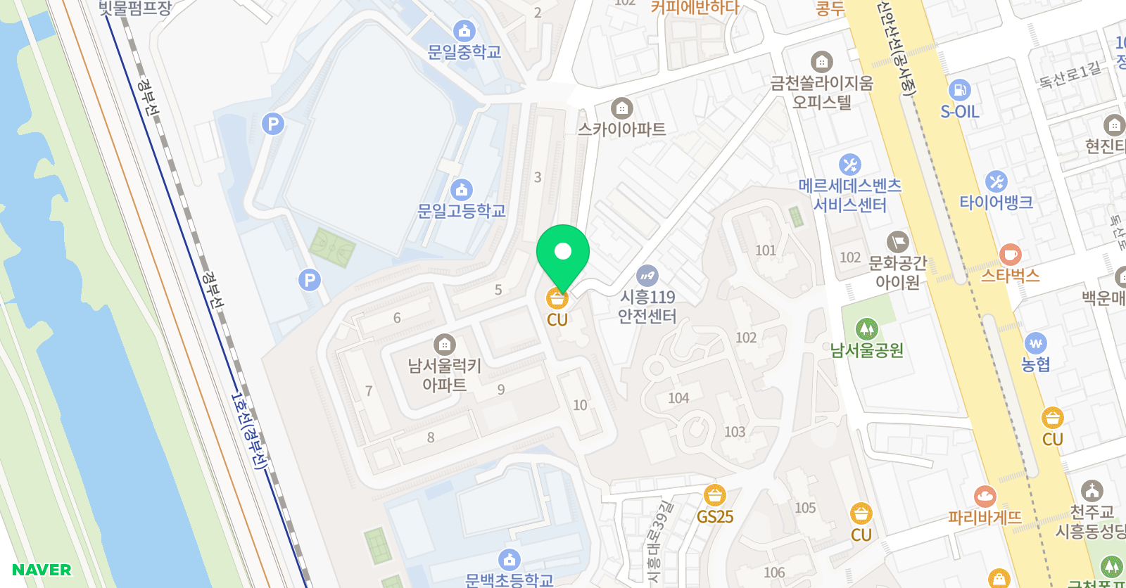 The조은 태권도 시흥점 위치