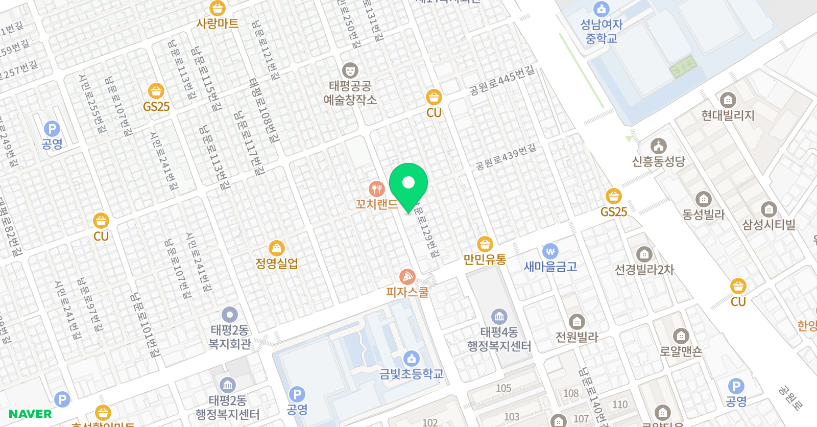 태권십 용인대금광 태권도 위치