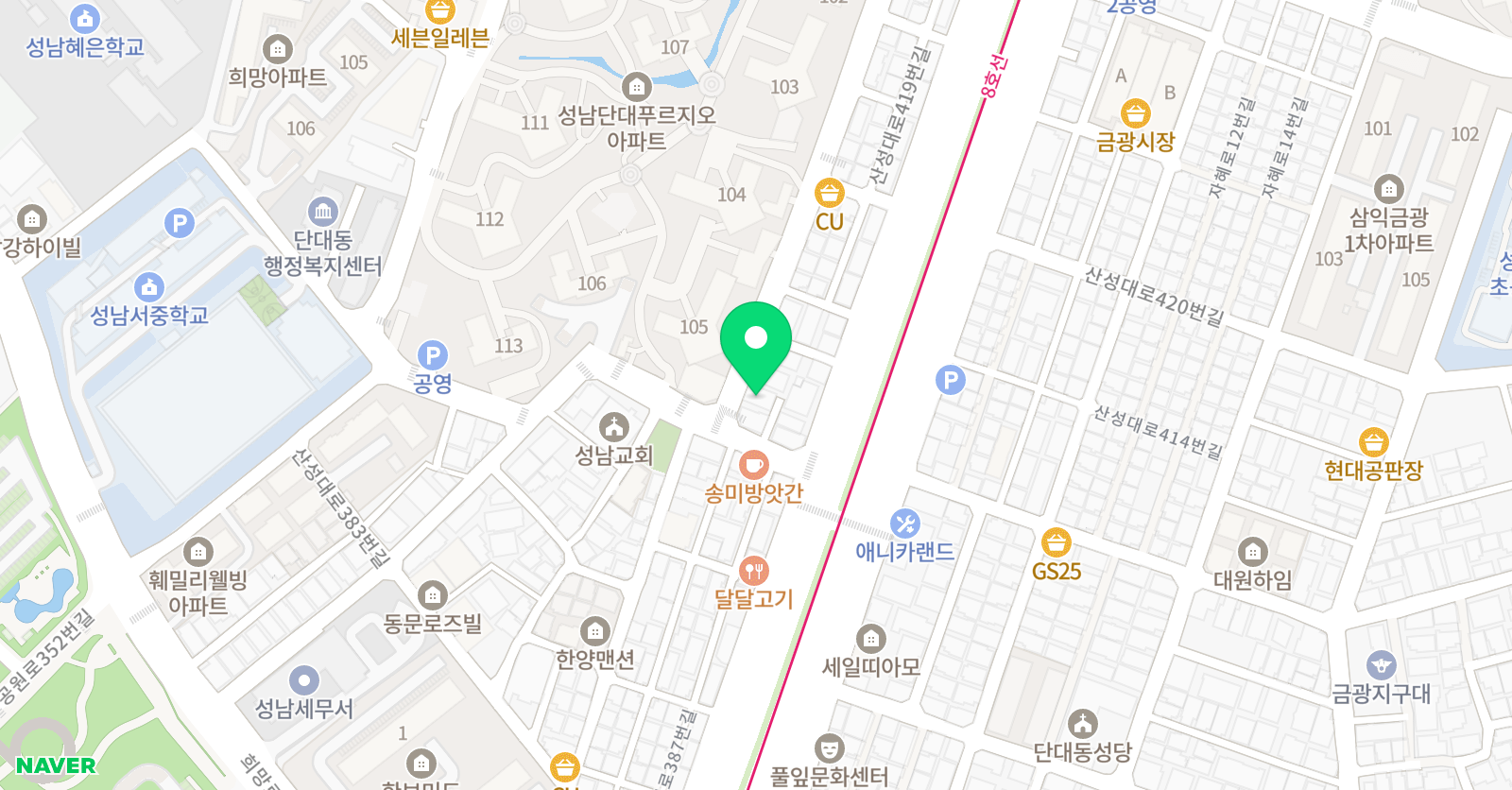 ME153 학원 위치