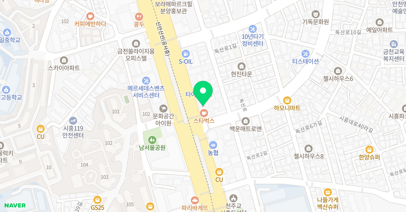 와이즈만 영재교육 금천센터 위치