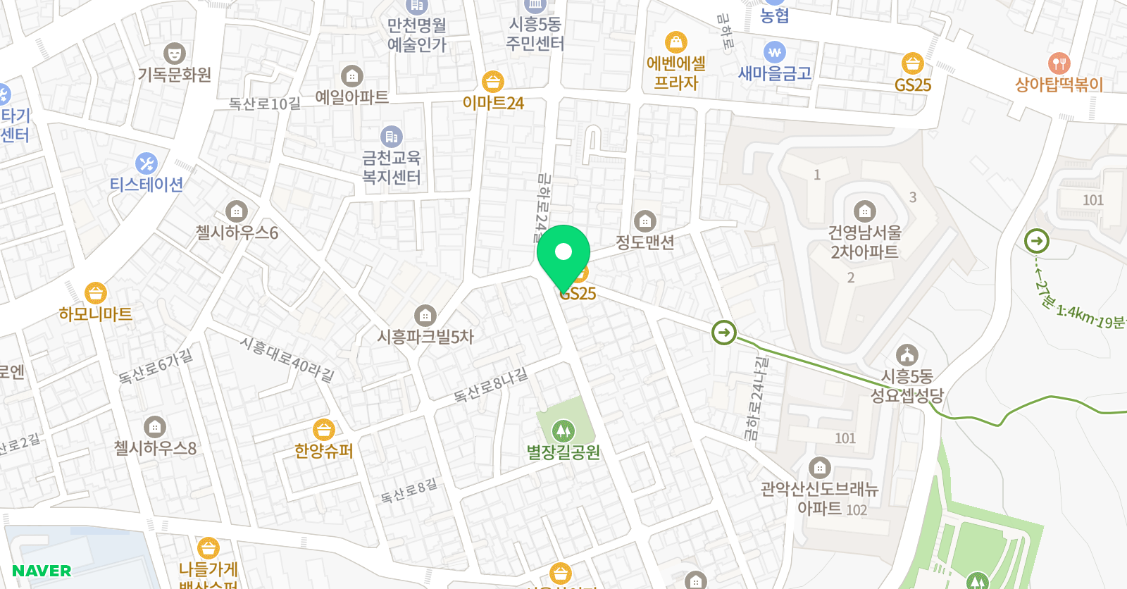 하늘 체육관 위치