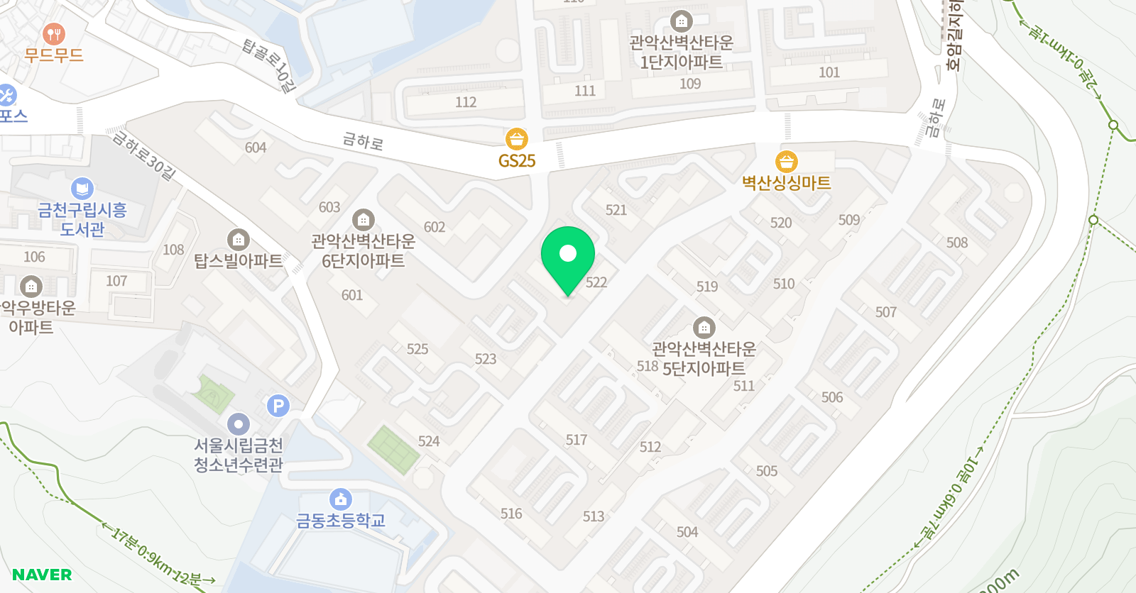 링키영어 벽산점 위치