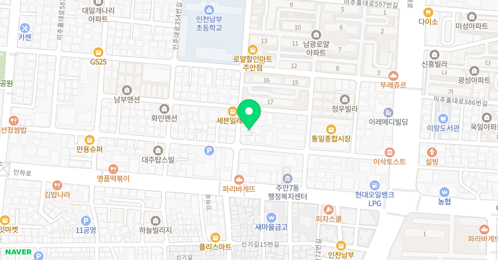 기탄사고력교실 신기늘품교실 위치