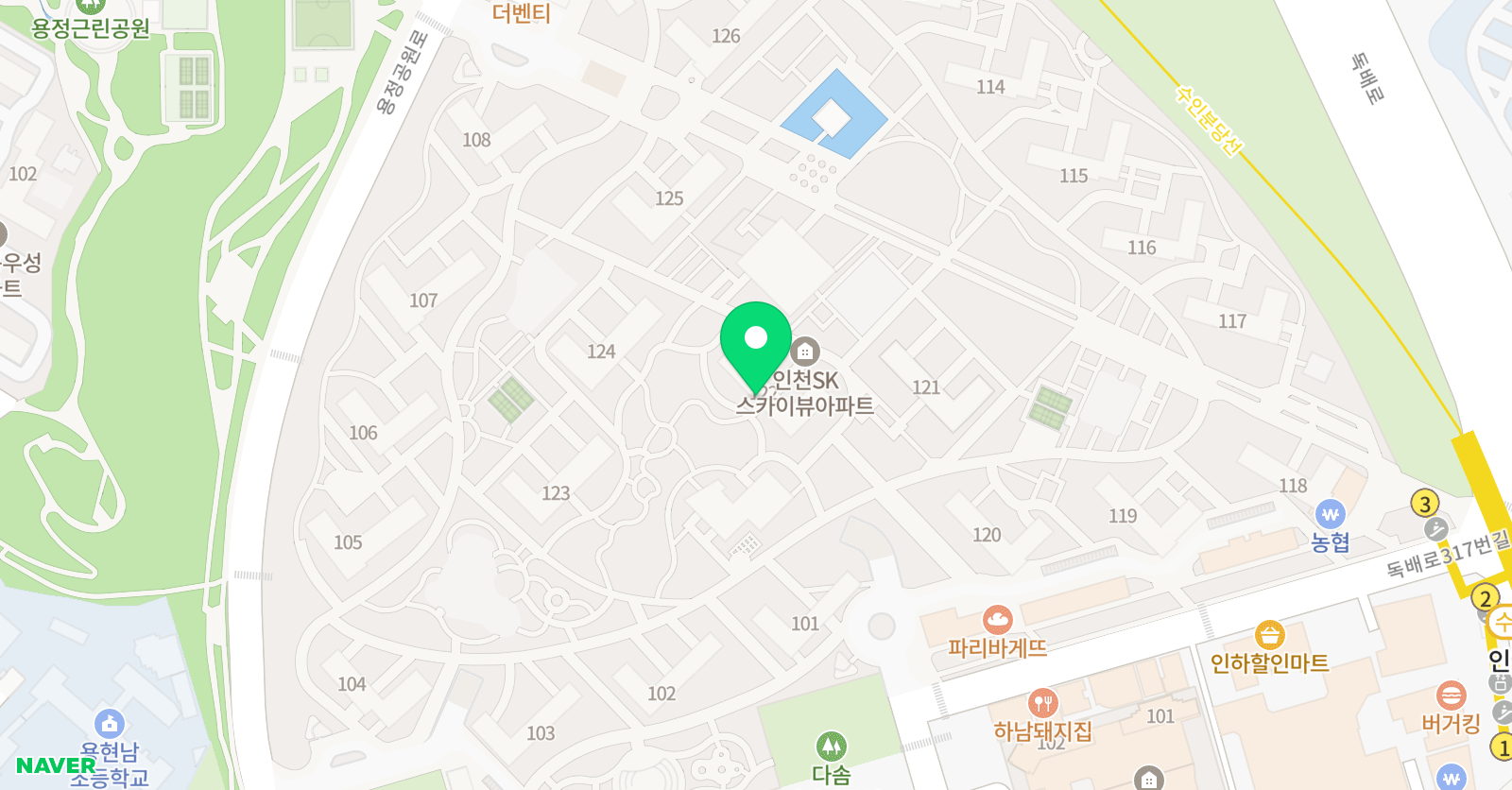 3030영어 용현3러닝센터 위치