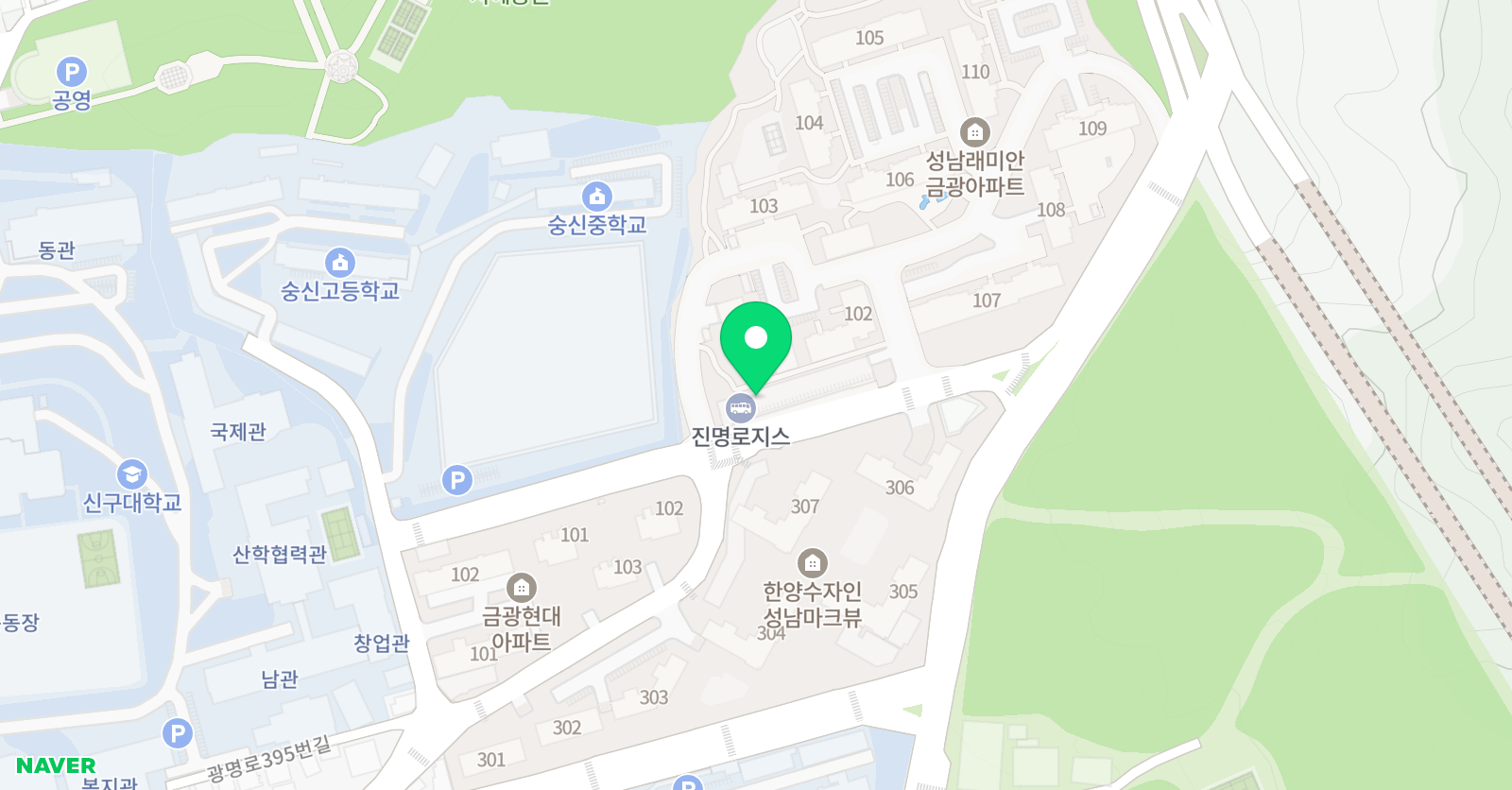 윤선생우리집앞 영어교실 금광래미안점 위치