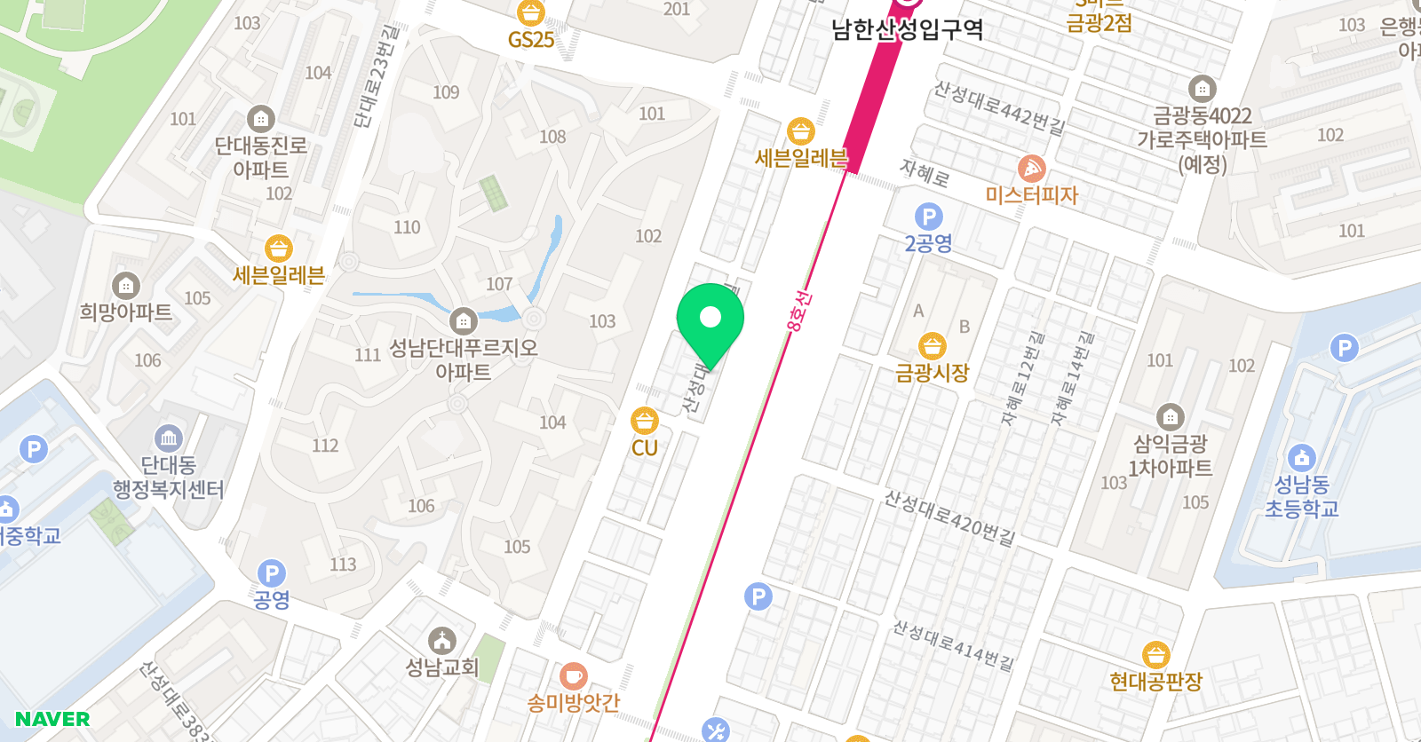 와와 학습코칭학원 단대점 위치