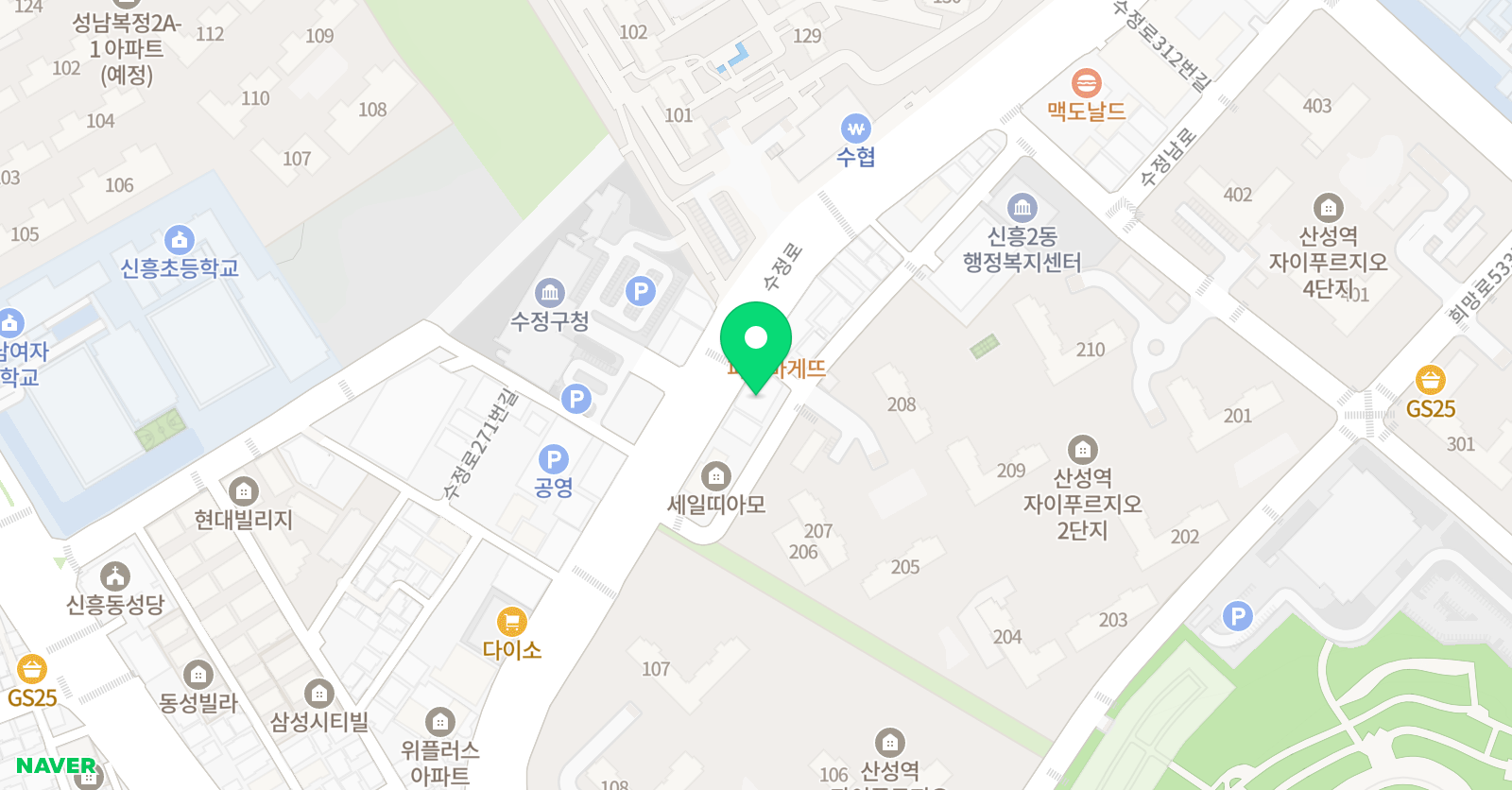 카라댄스앤뮤직 학원 위치