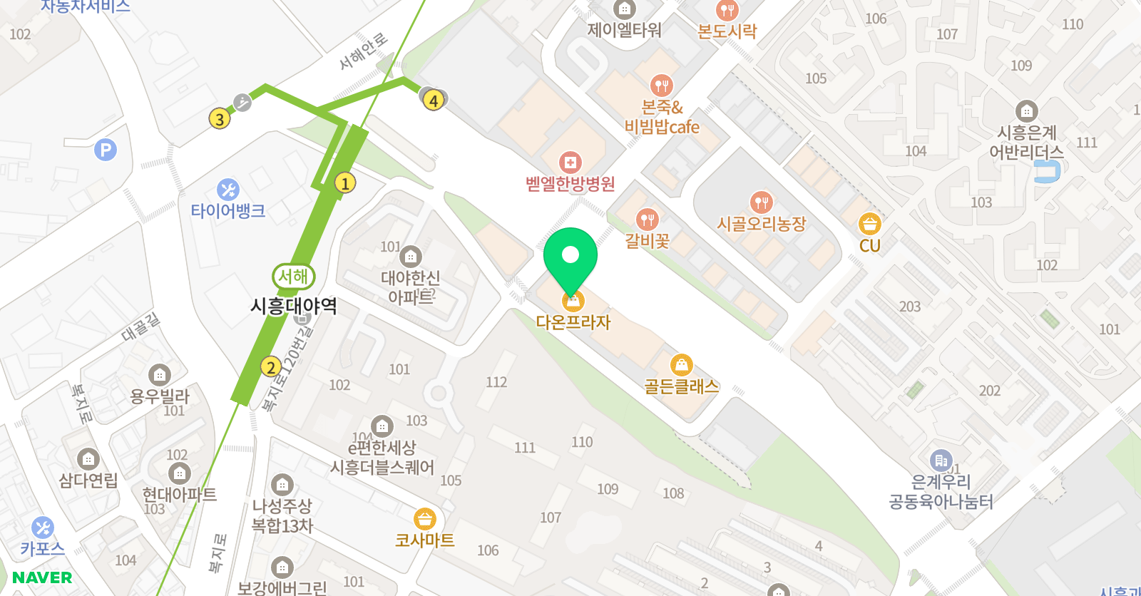 엔젤크루키즈스위밍 은계점 위치