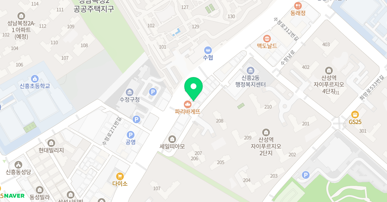 써밋 학원 위치