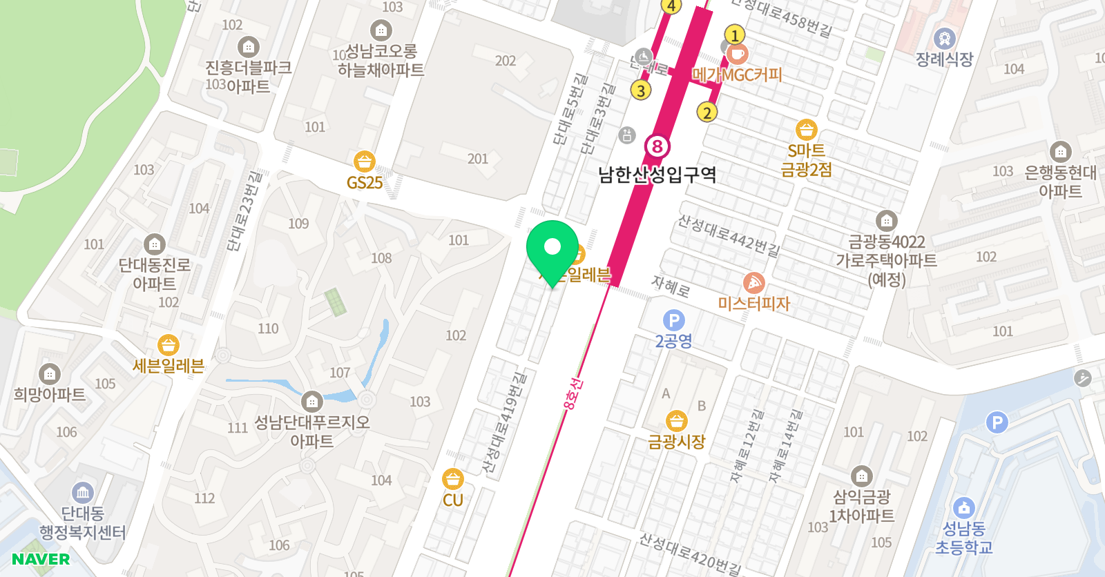 바우하우스 미술학원 단대캠퍼스 위치