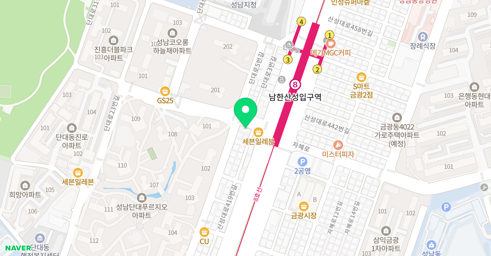 에이원 영어학원 위치