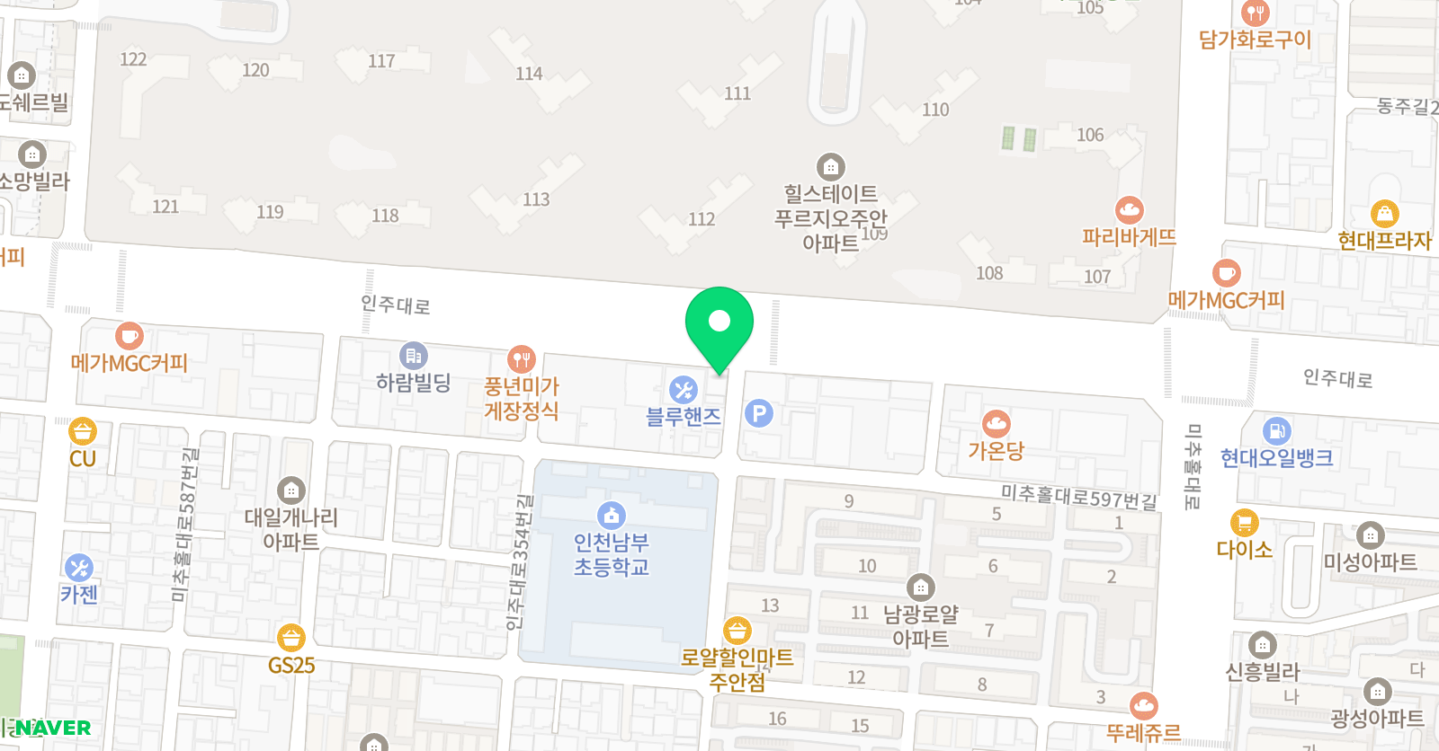 강타학원 위치