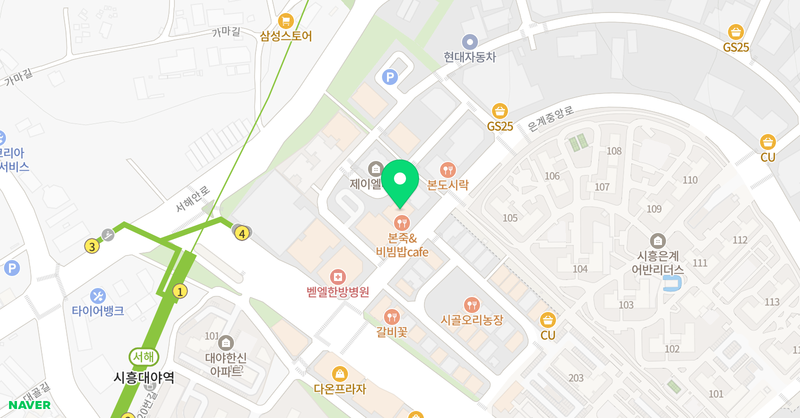 씽크앤아트 올리브 미술학원 위치