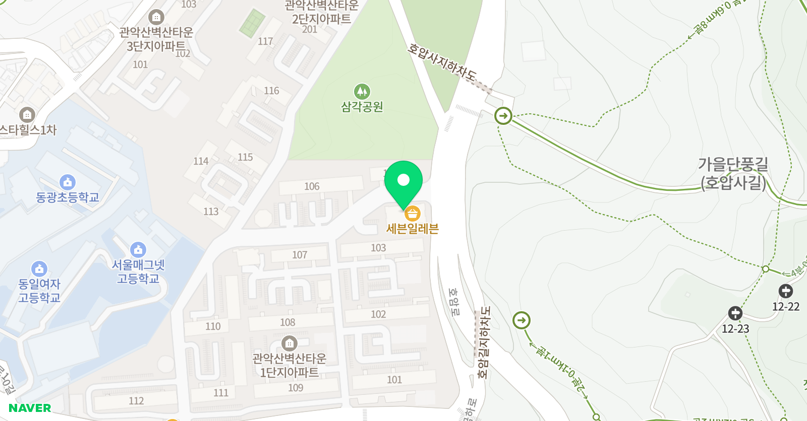 벽산태비 태권도장 위치