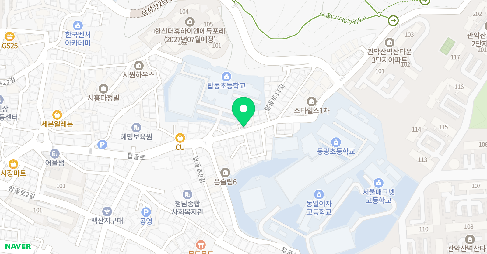 스마트해법 수학 탑동초교습소 위치