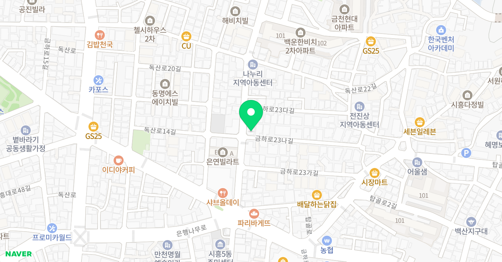 소리엘 음악학원 위치