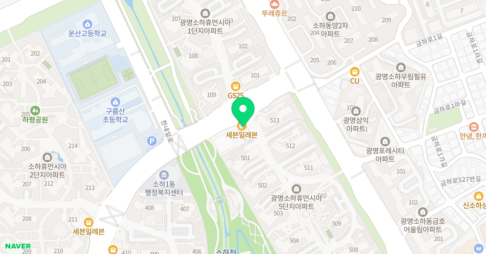 삼성 영어 구름산초교실 위치