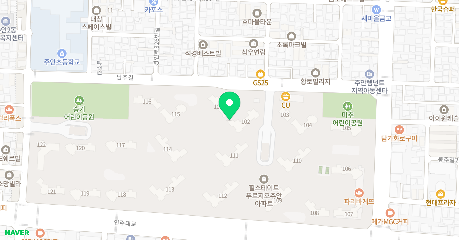 ERC 영어독서클럽 주안초점 위치