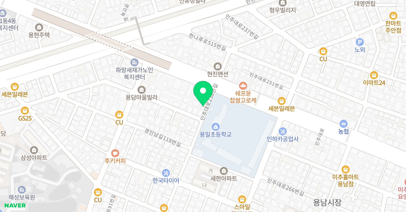 3030 영어학원 용일TOP 캠퍼스 위치