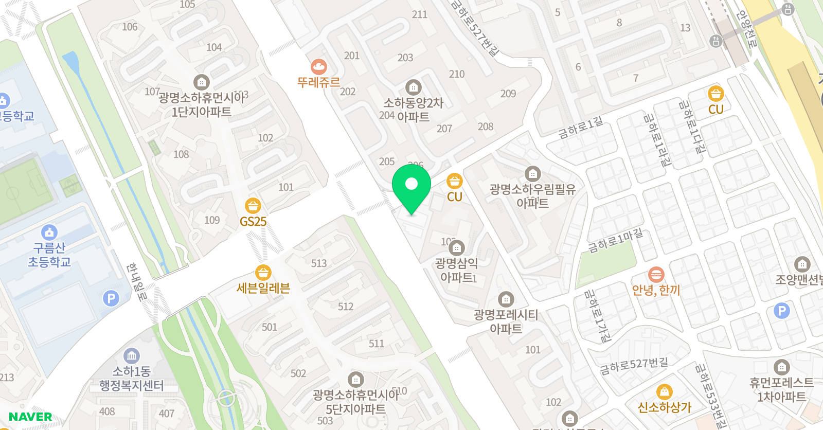 MTA 태권도 광명소하점 위치