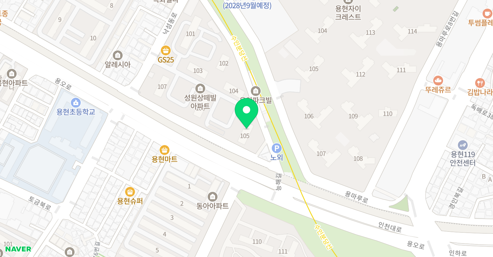 기탄사고력교실 용현성원교실 위치