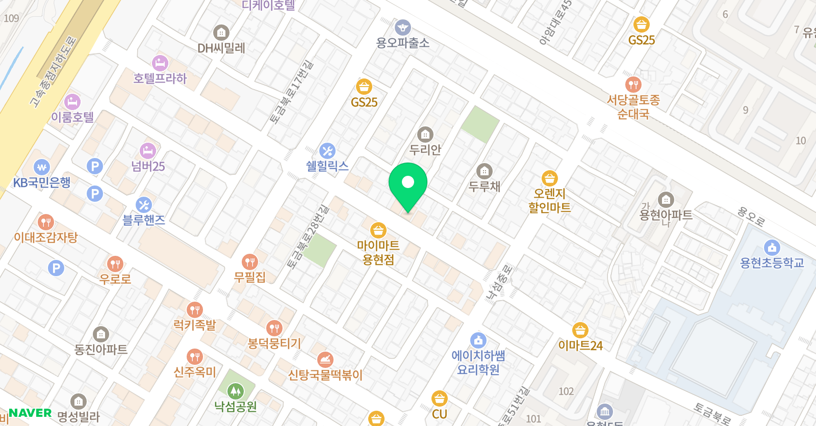 윤선생 우리집앞 영어교실 용현1호점 위치