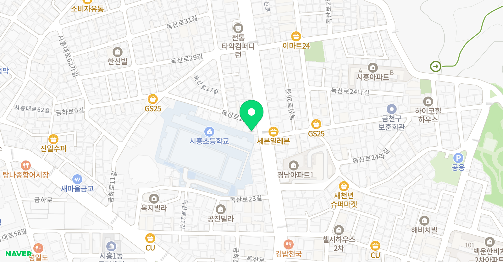 은가비 민족태권도 위치