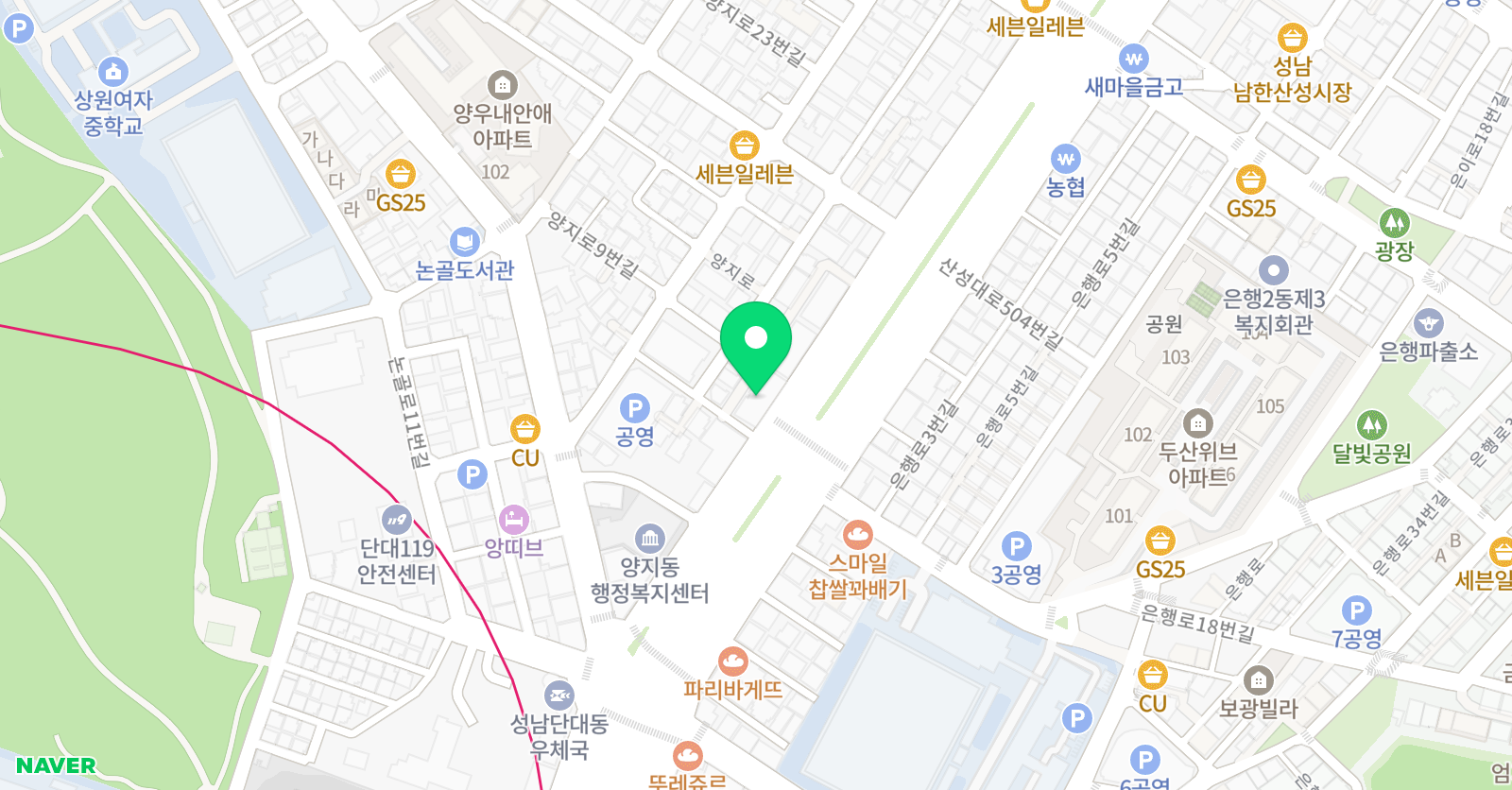 아트앤하트 성남 은행상원 미술학원 위치