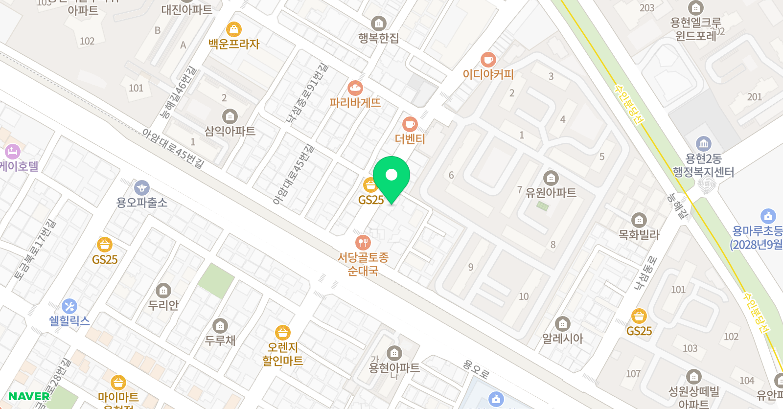 3030 영어 용현러닝센터 위치