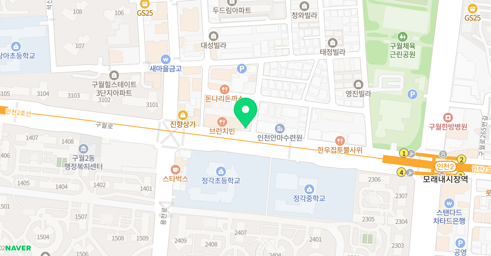 너머넘어 국어학원 위치