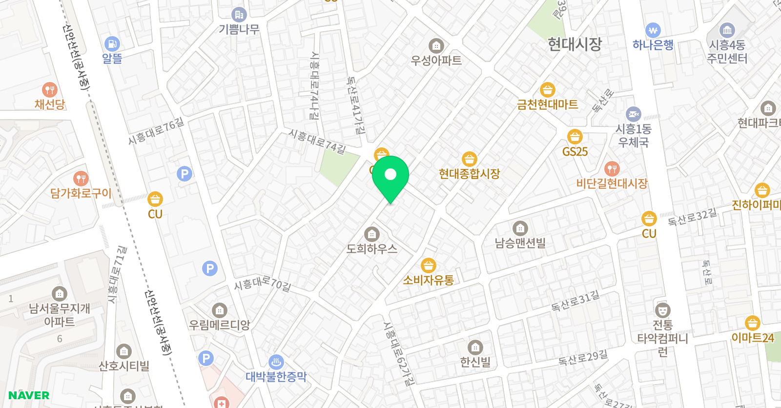 용인대효 태권도 위치