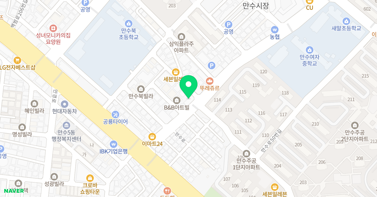 남동하이테크 로봇학원 위치