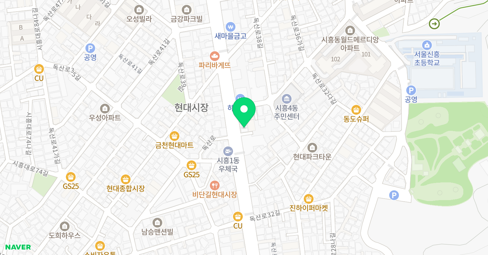 지니어스 보습학원 위치