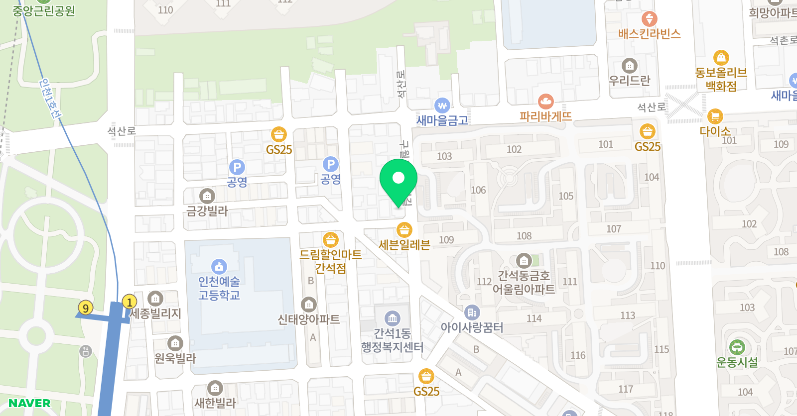 EM엘리트 학원 위치